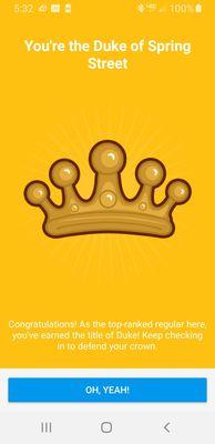 I put you on yelp I should be the DUCHESS