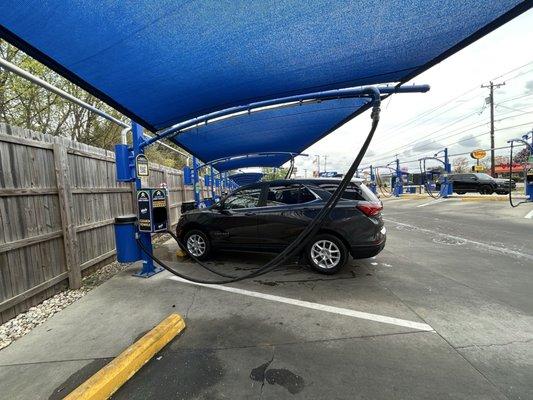 Washed my car for the first time at the Whistle Express Car Wash automatic place today.
