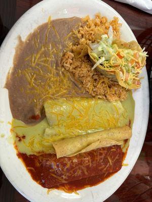 Pete's Plate  Subbed the chile relleno with an extra enchilada