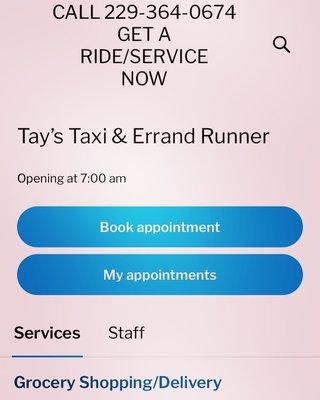 Tay’s Taxi & Errand Runner