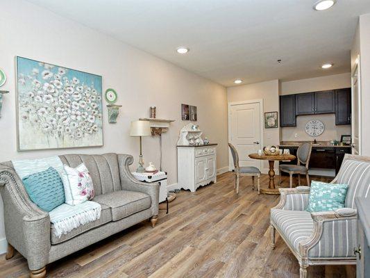 Apartment Living Area-Assisted Living