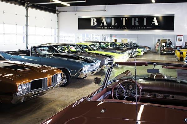 "Classic Car Galore" Main Showroom