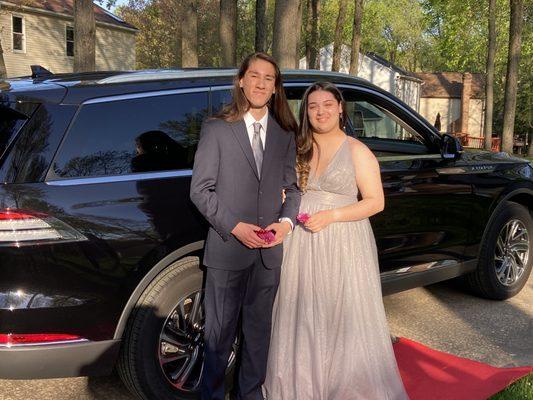 Prom service in our Black Lincoln Aviator
