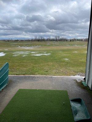 Practicing in windy conditions.