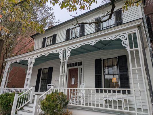 Community Settlement Historical Marker and the Rogers House, Madison