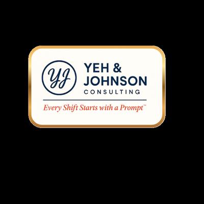 Yeh and Johnson Logo encased in gold and transparent.