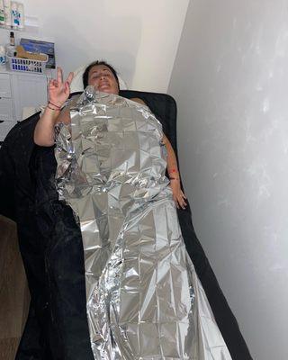 Heated sauna, shedding pounds, removing toxins, better sleep, more relaxation. One of many services at BodyBliss