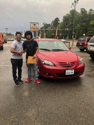 Glad to help a buddy out with getting their new car. Thanks Josue for the opportunity.