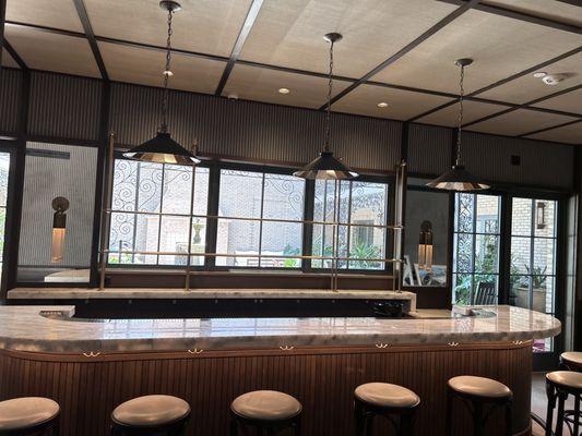 The photo is of a new coffee place in a hotel