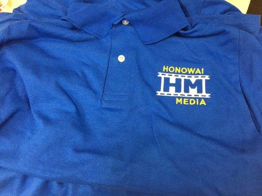 Embroidery on collared shirts