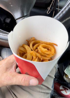 "Large" curly fries