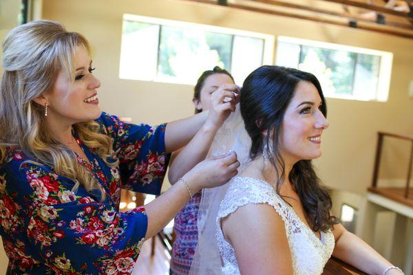 Skin feeling great for me (even with all that wedding stress!) And those are not my natural lashes ladies! Tracy's handywork!