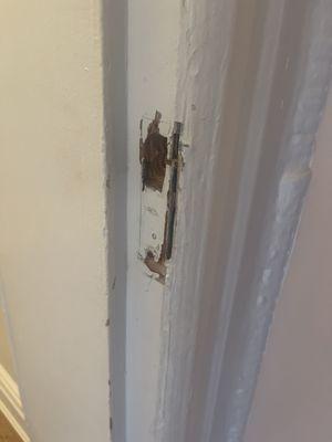 did not install a plate on the door frame to work with the lock, so the lock has never worked well.