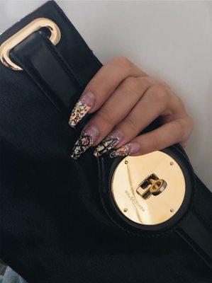 Custom birthday nails by Merci B. Nails