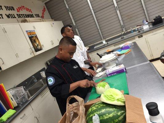 Showing off our culinary skills