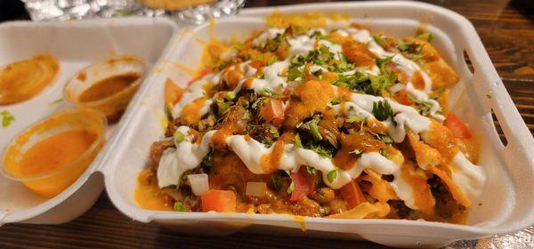 Nachos Al Pastor . Salsa Habanero