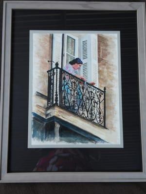 Woman at the window. Commission watercolor
