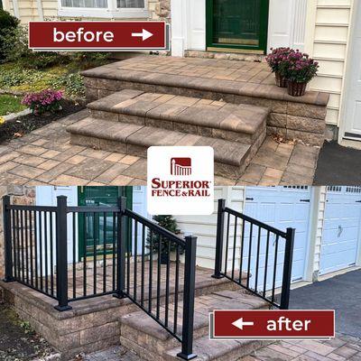 Before and After Railing Installation