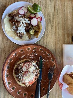 Sope and taco truck taco