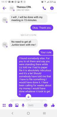 Her insinuating I am a junkie.