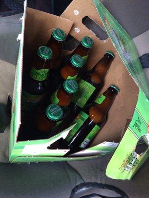 4 broke all over the parking lot after box fell apart Blame on me. Sent me on my way. Bogus.