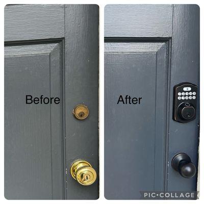 Installation of an Electronic Keypad and matching door handle
