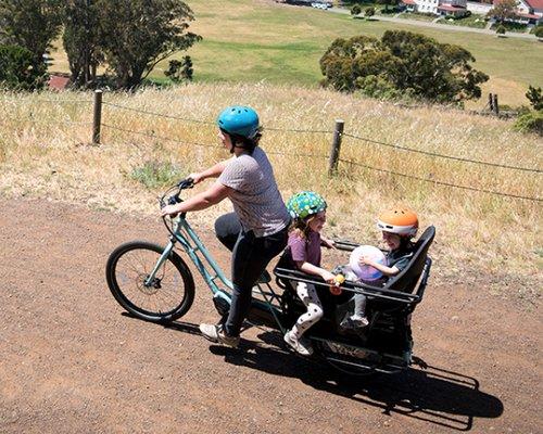Test riding an eSwoop in Sausalito