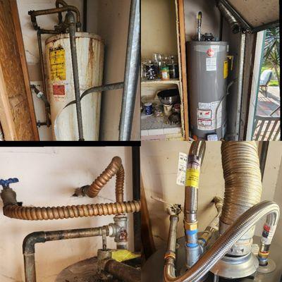 Replaced water heater and surrounding pipes