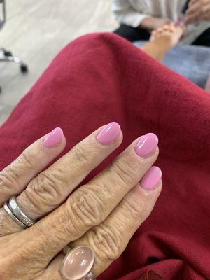 My perfect acrylics by Sadie at Bee Nails! I'm 76! I still like to be pretty!