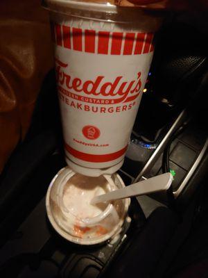 Two large concretes, both made wrong, only top one was replaced.