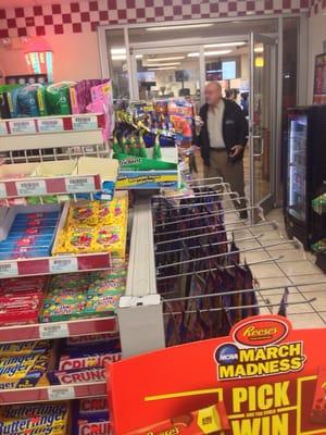 The entrance to McDonalds