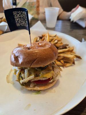 Baby Chapps chesseburger and fries, was very good actually.