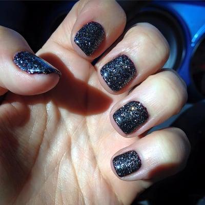 Manicure with matching pedicure.