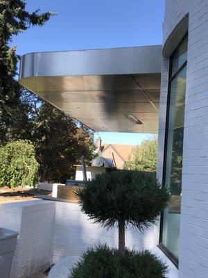 Custom Stainless outdoor ceiling and trim