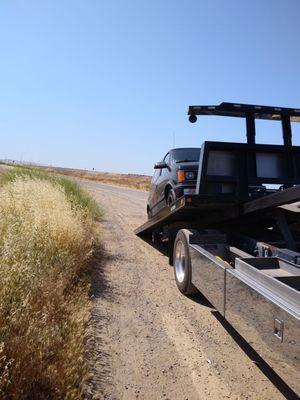 Loading the dead van.