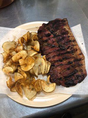 pork steak + ribbon fries