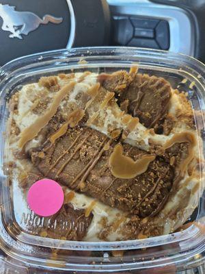 Vegan biscoff pudding