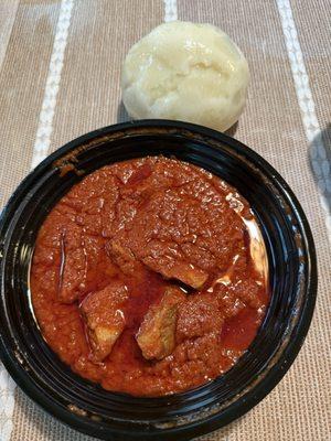 Wrong order- Apparently this is a beef stew when I ordered Okra stew