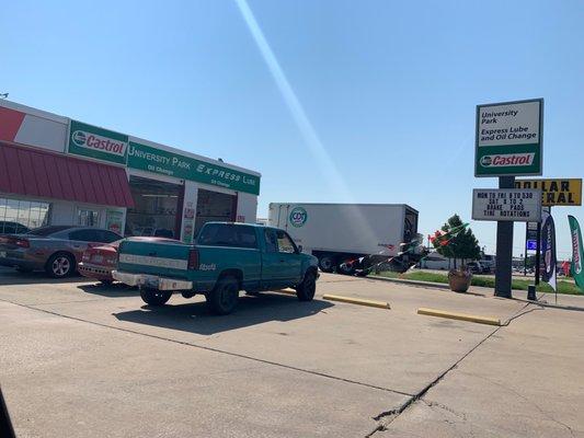 Front of store and sign