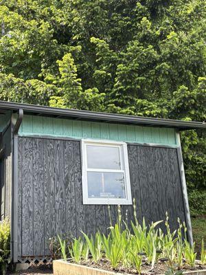 Finished shed paint