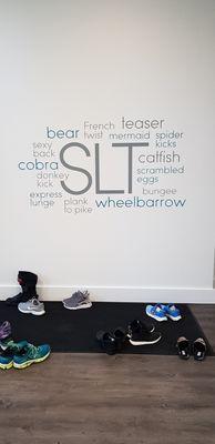 Word wall right outside the studio