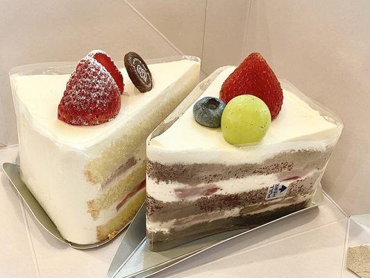 Double trouble - delicious cake slices by Paris Baguette!