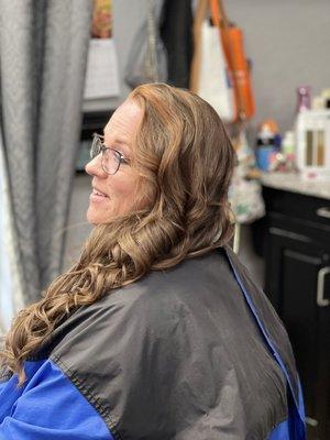 Hi lights hair cut and style