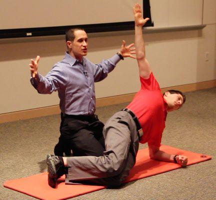 Our owners Joe Fox and Brandon Mancuso giving a presentation on the importance of a strong core.