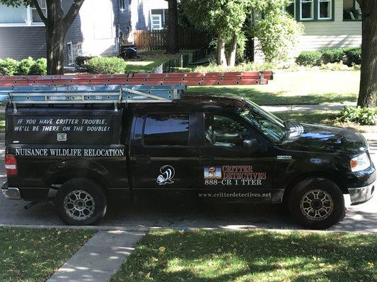 Critter Detectives. So professional and nice. They came and fixed something that had been overlooked. I appreciate it.