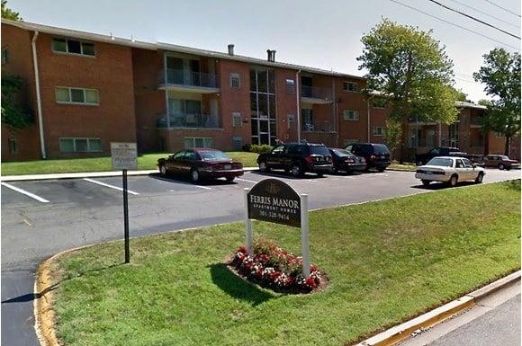 The front of the complex