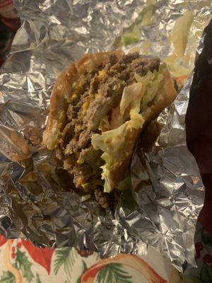 Double cheeseburger all the way! Too much to eat.