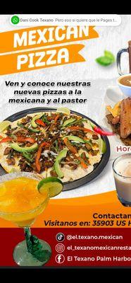 Mexican Pizzas are a must try dish at El Texano Restaurant