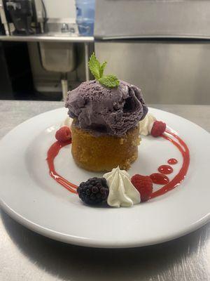 Brown Butter Cake A La Mode