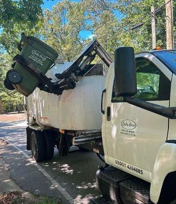 Dally Bros garbage truck at work in Dawson County, GA!